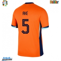 Nederland Nathan Ake #5 Hjemmedrakt EM 2024 Kortermet